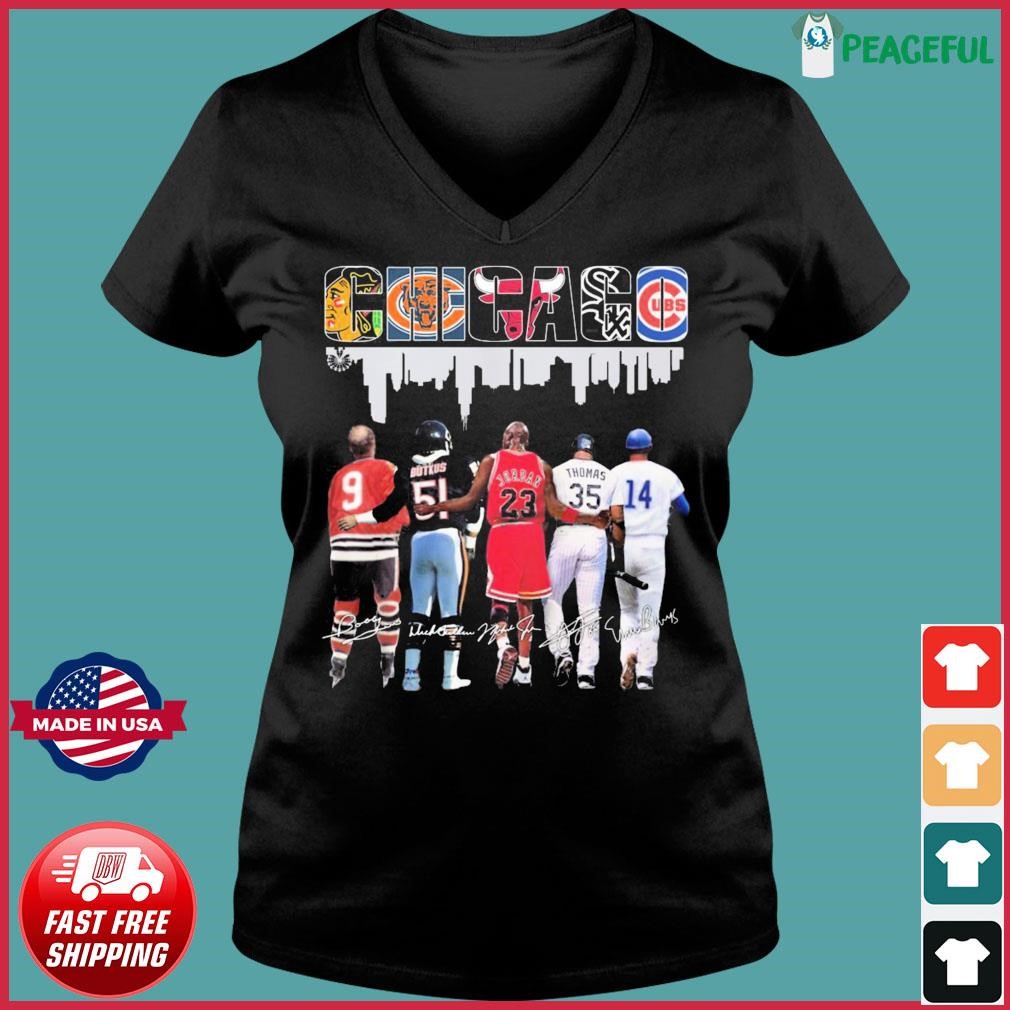 Chicago Bear Payton Bulls Jordan And White Sox Thomas T Shirt - Growkoc