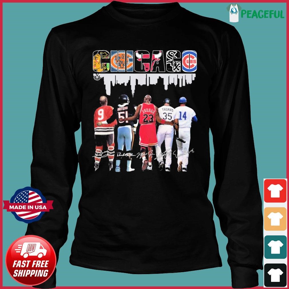 Chicago Bear Payton Bulls Jordan And White Sox Thomas T Shirt - Growkoc