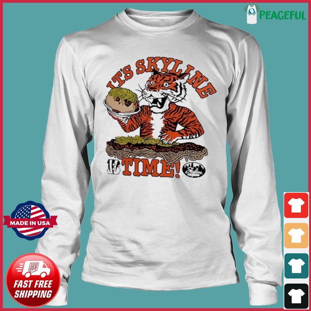 Cincinnati Bengals mascot It's skyline time retro shirt, hoodie, sweater,  long sleeve and tank top