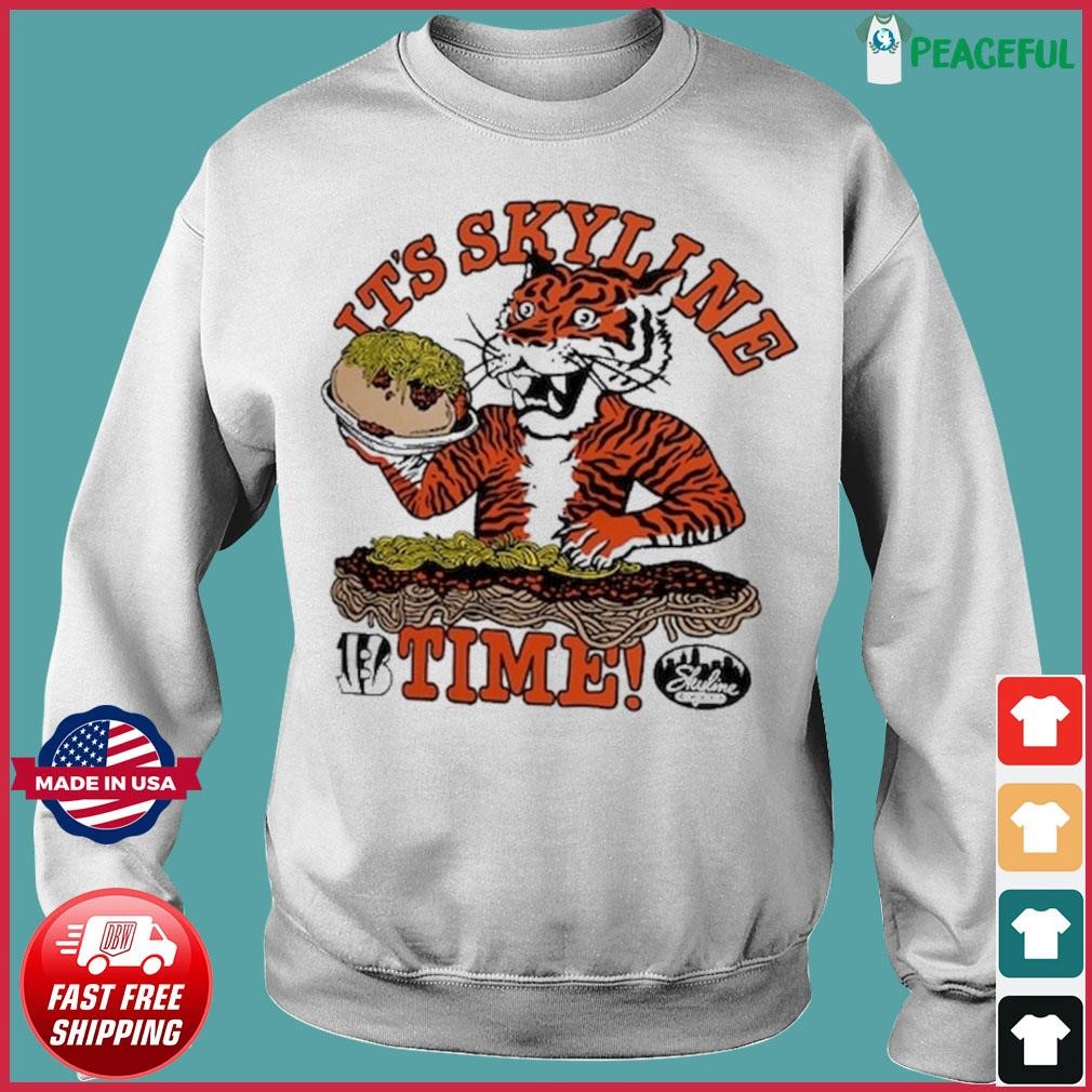 Cincinnati Bengals mascot It's skyline time retro shirt, hoodie, sweater,  long sleeve and tank top