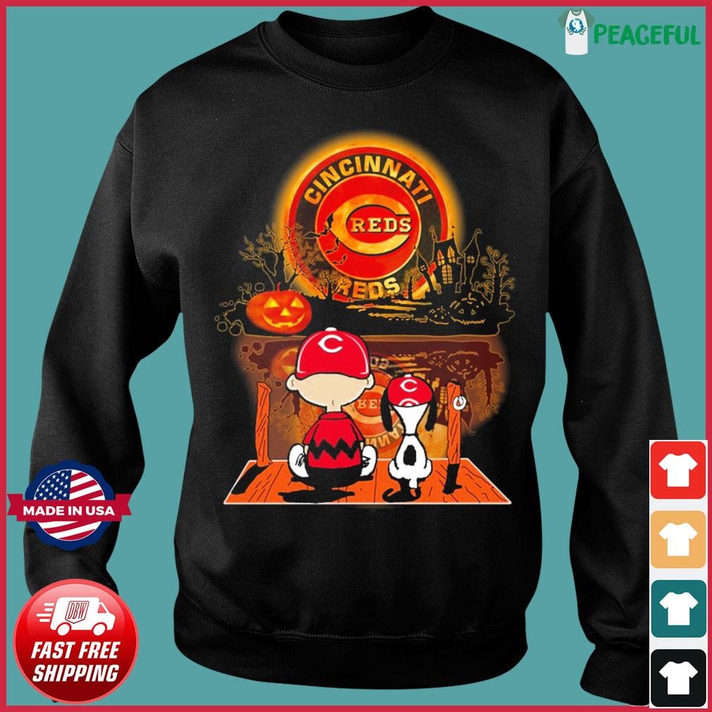 Peanuts Time For Halloween And The Love For Cincinnati Reds shirt, hoodie,  sweater, long sleeve and tank top