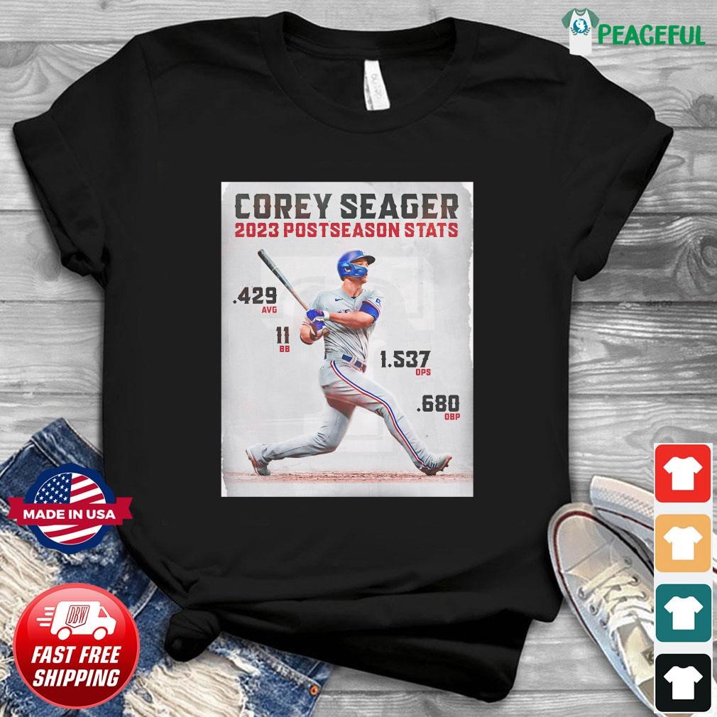 Corey Seager 2023 Postseason Stats Shirt, hoodie, sweater, long sleeve and  tank top