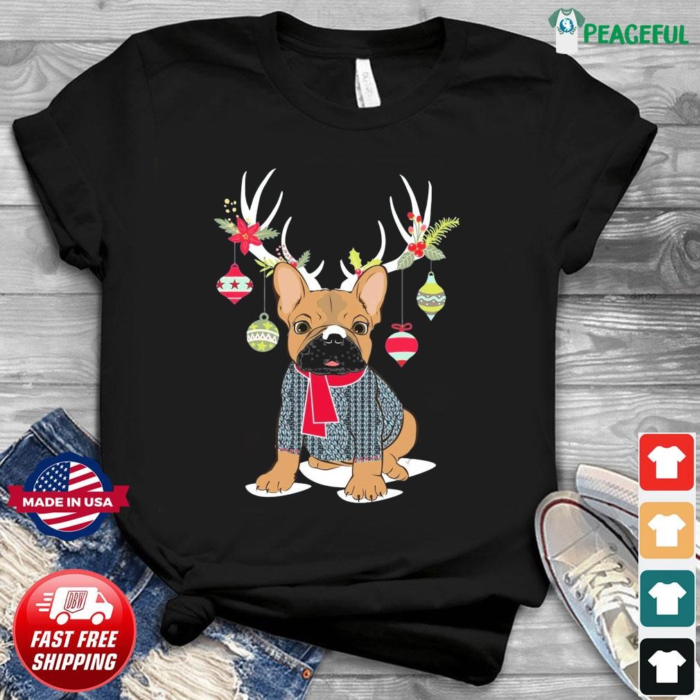 French bulldog hotsell christmas t shirt