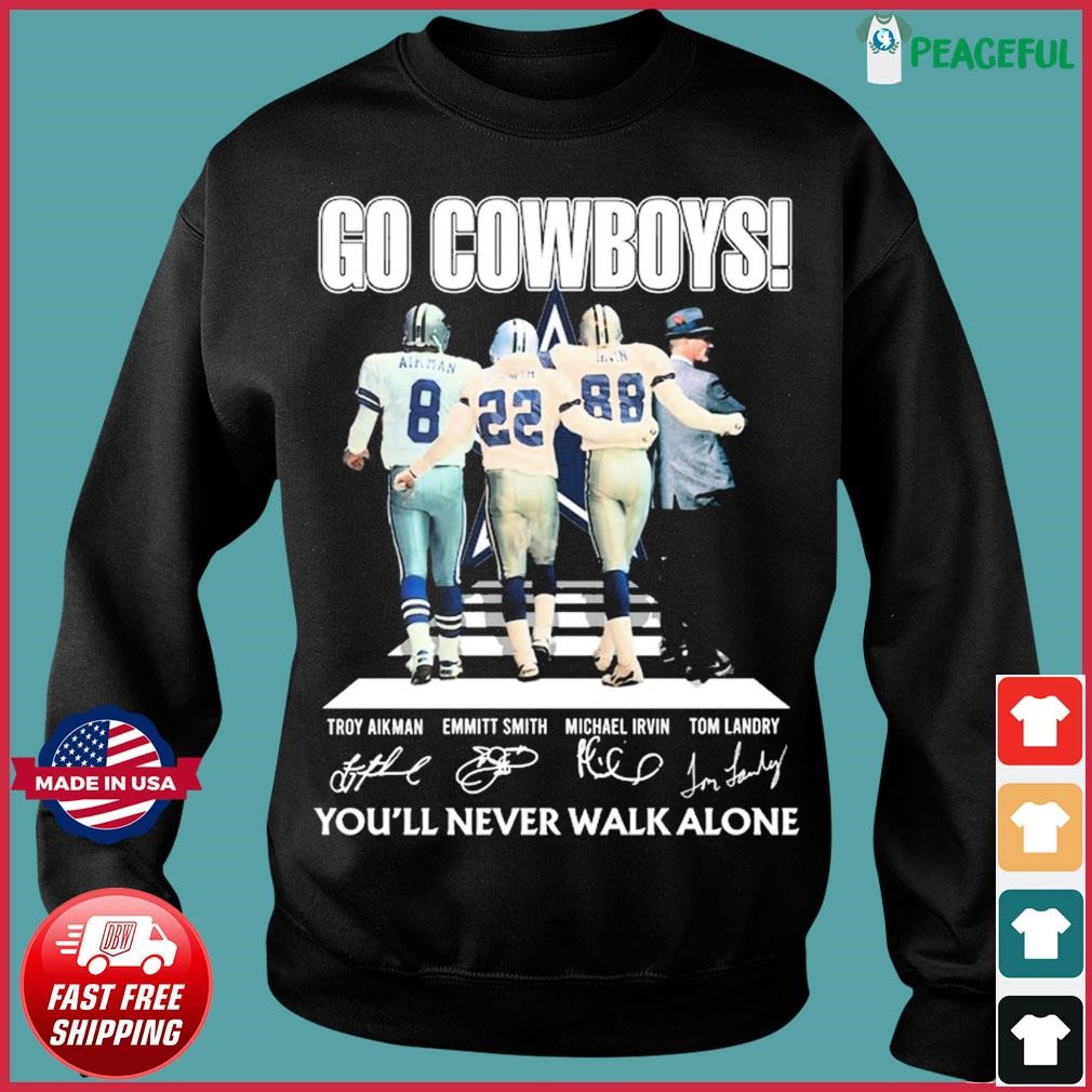 You'll Never Walk Alone Dallas Cowboys Abbey Road Signatures T Shirt,  hoodie, sweater, long sleeve and tank top