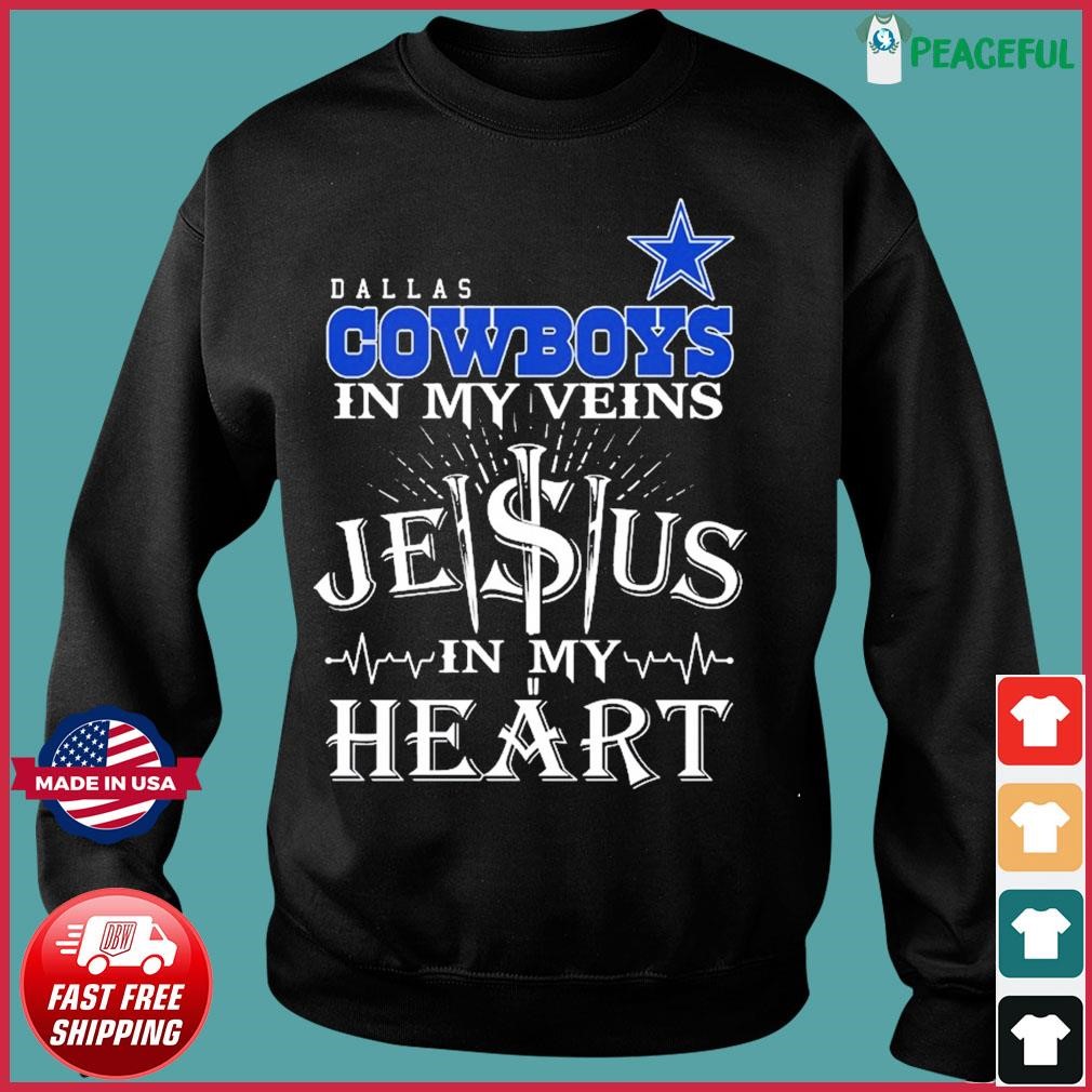 FREE shipping Cowboys In My Veins Jesus In My Heart Signature Dallas  Cowboys Shirt, Unisex tee, hoodie, sweater, v-neck and tank top