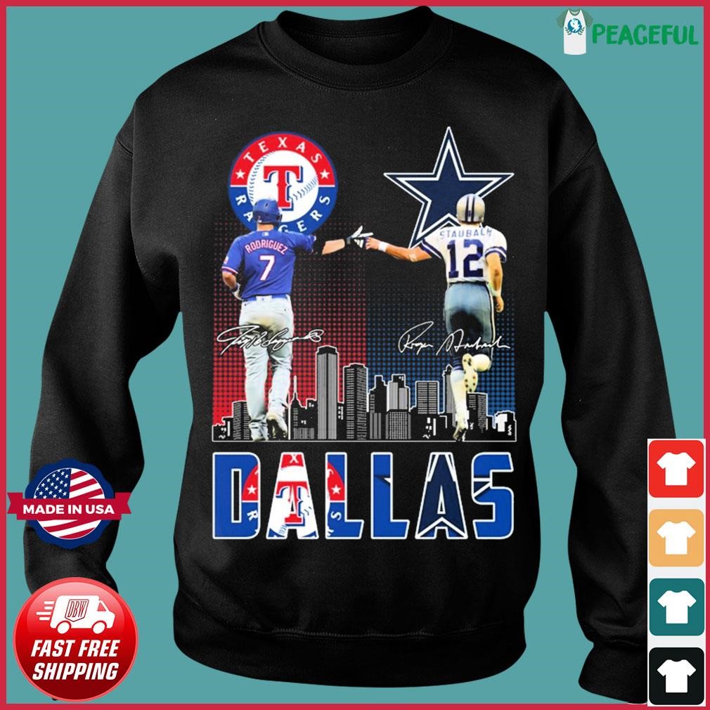 Dallas Sports Iván Rodríguez And Roger Staubach Signatures Shirt, hoodie,  sweater, long sleeve and tank top