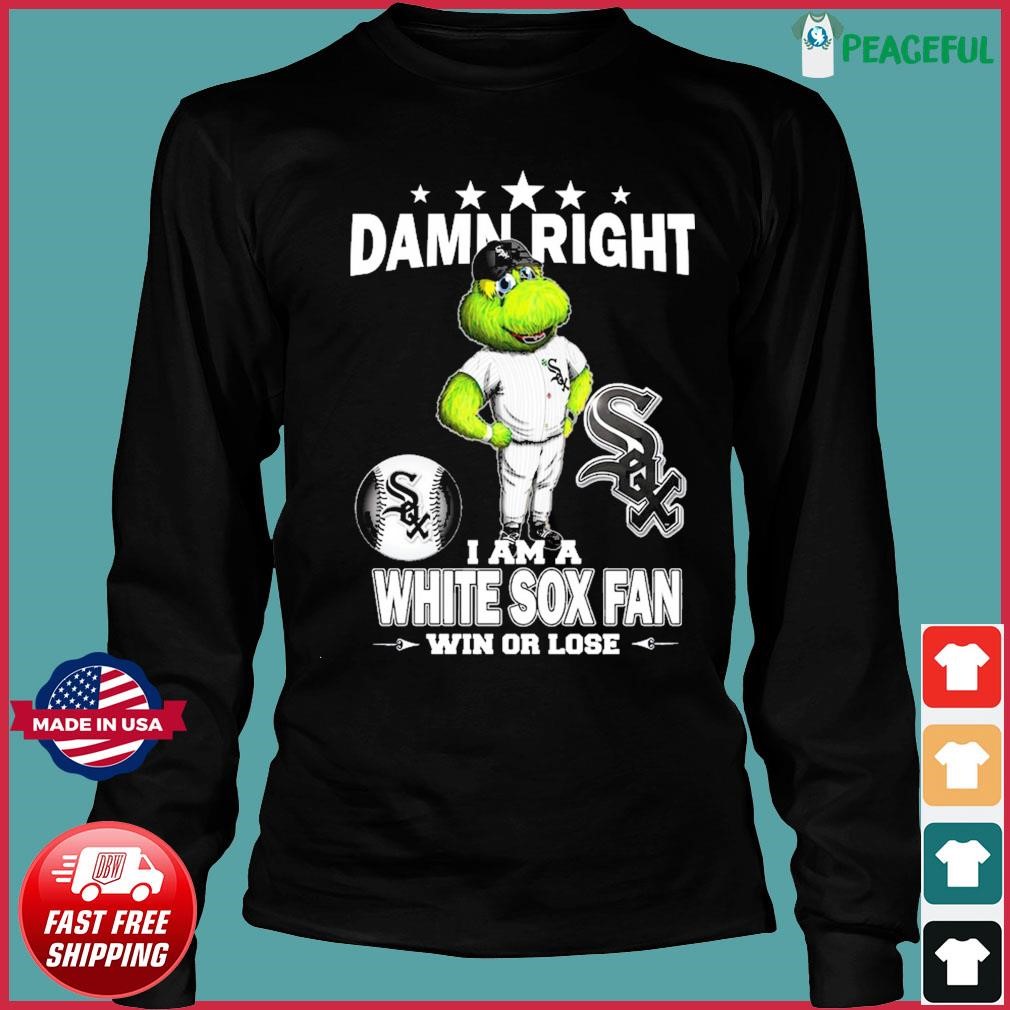 Damn right I am a Chicago Cubs fan win or lose mascot shirt
