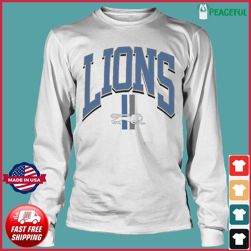 Men's '47 Blue Detroit Lions Franklin Rooted Long Sleeve T-Shirt