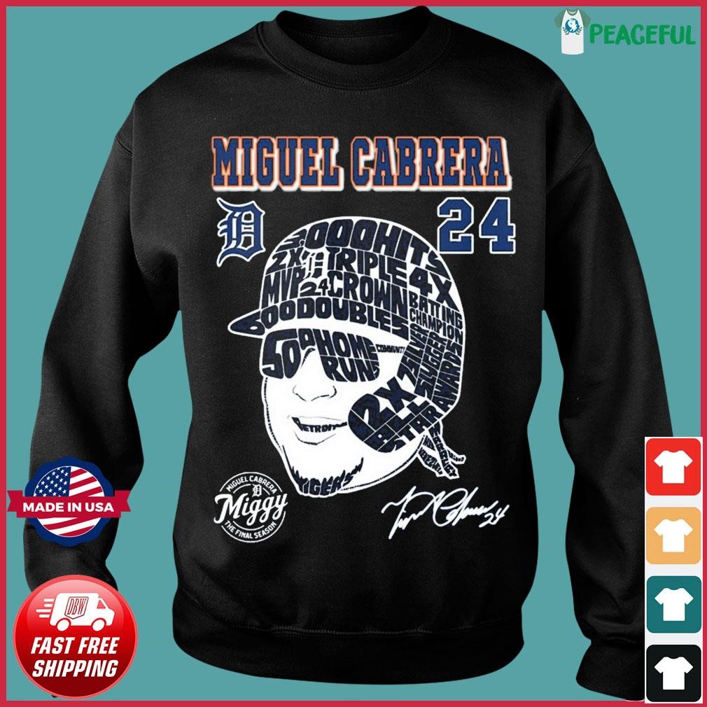 Miguel cabrera 24 miggy the final season signature shirt, hoodie