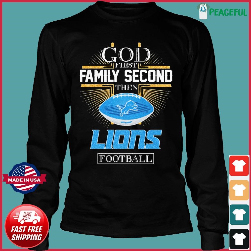 Personalized Detroit Lions God First Family Second All Over