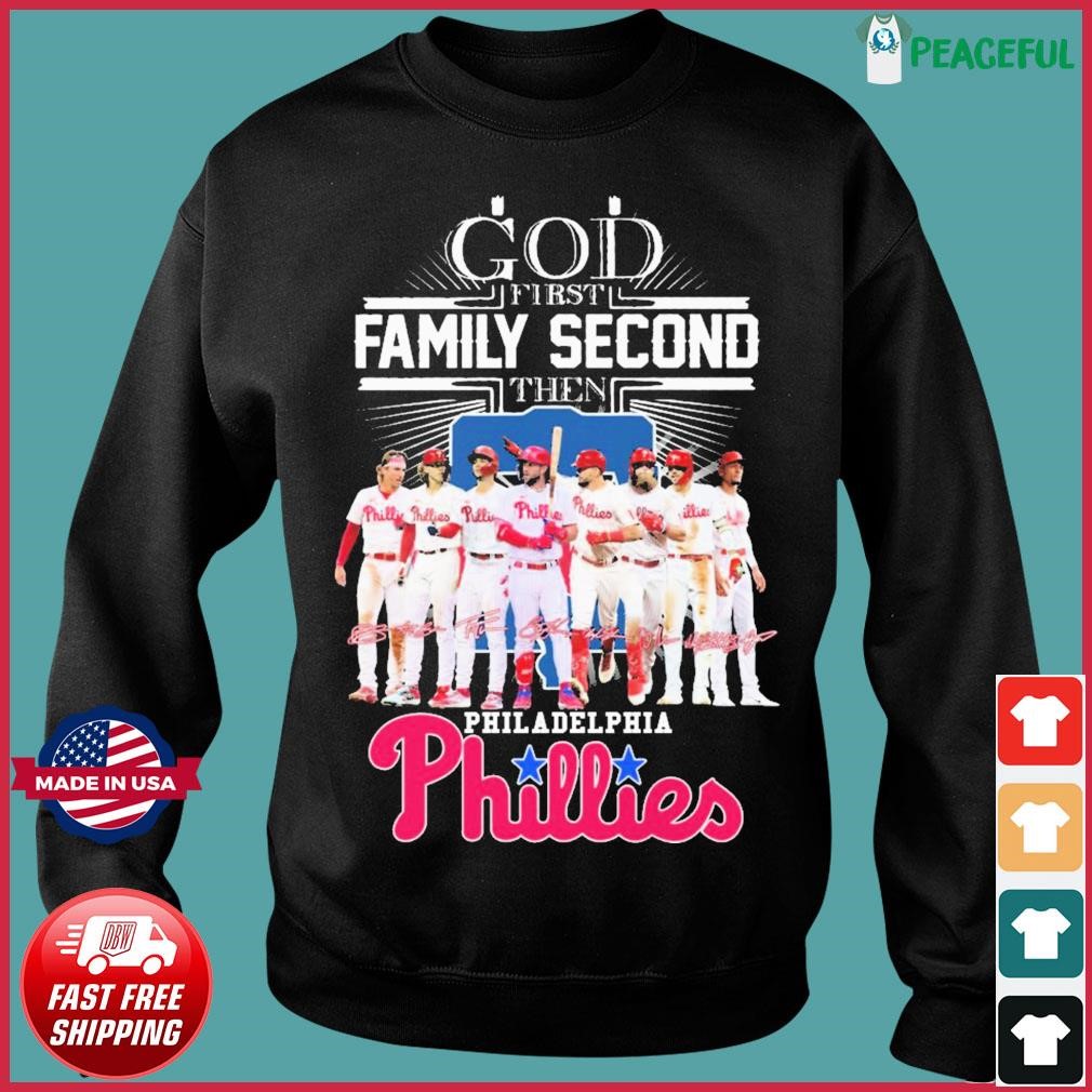 God First Family Second Then Atlanta Braves Cross Baseball T-shirt