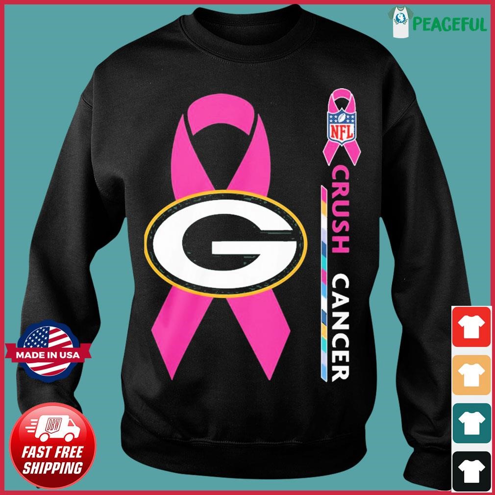 Green Bay Packers NFL Crush Cancer shirt, hoodie, sweater, long sleeve and  tank top