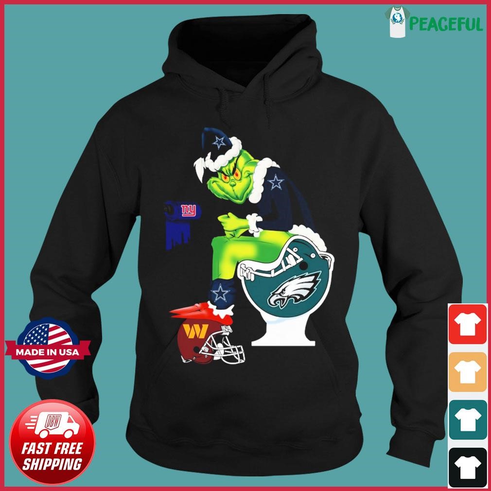 Cute The Grinch Buffalo Bills Shit On Toilet New England Patriots Christmas  Shirt - ValleyTee