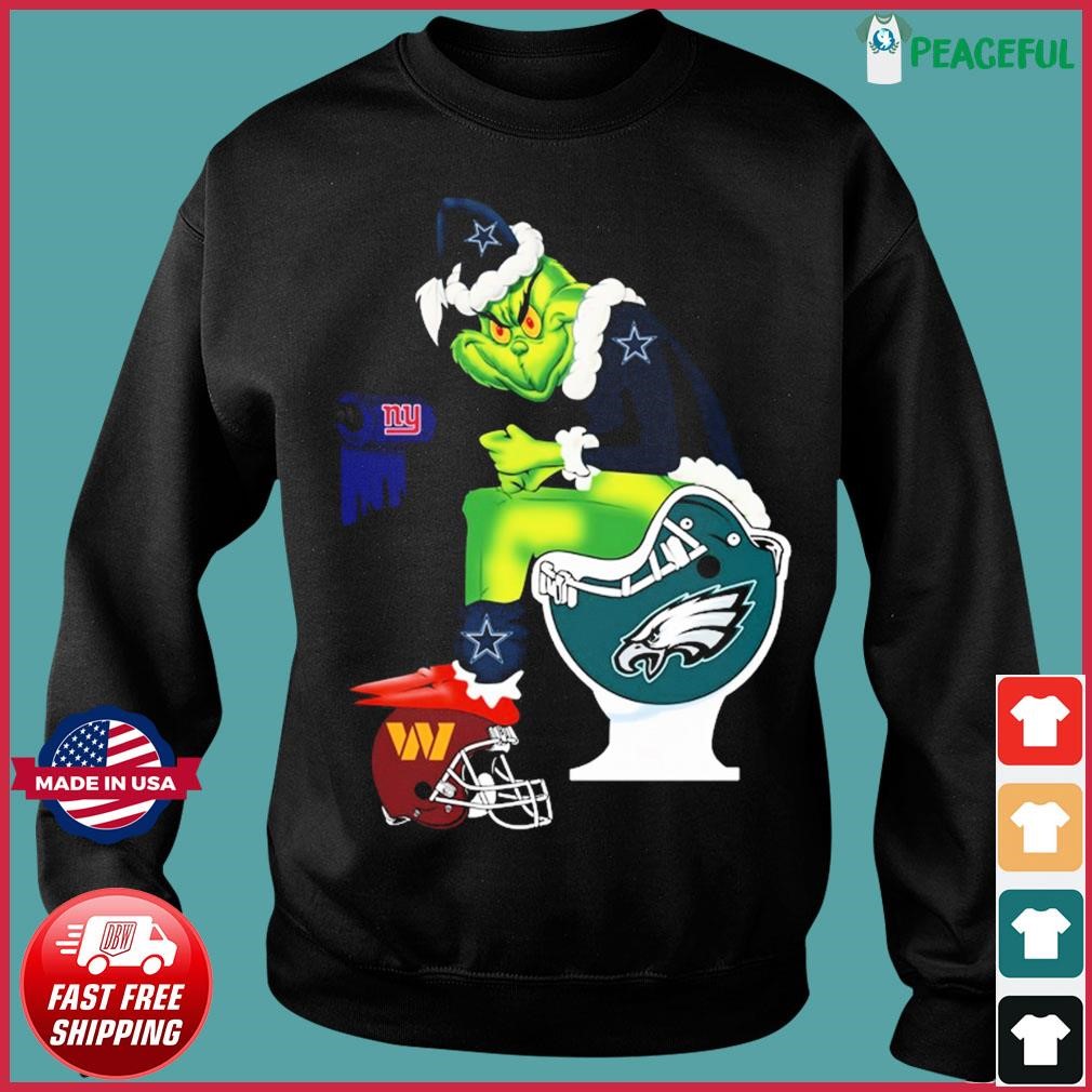 Santa Grinch Dallas Cowboys Toilet Christmas T-shirt, sweater, hoodie,  sweater, long sleeve and tank top