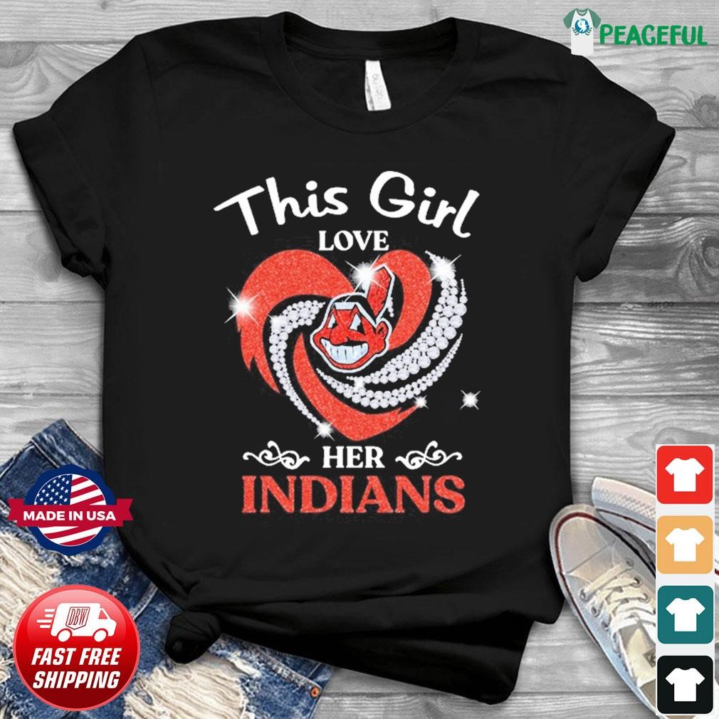 Heart This Girl Love Cleveland Indians Shirt, hoodie, sweater, long sleeve  and tank top