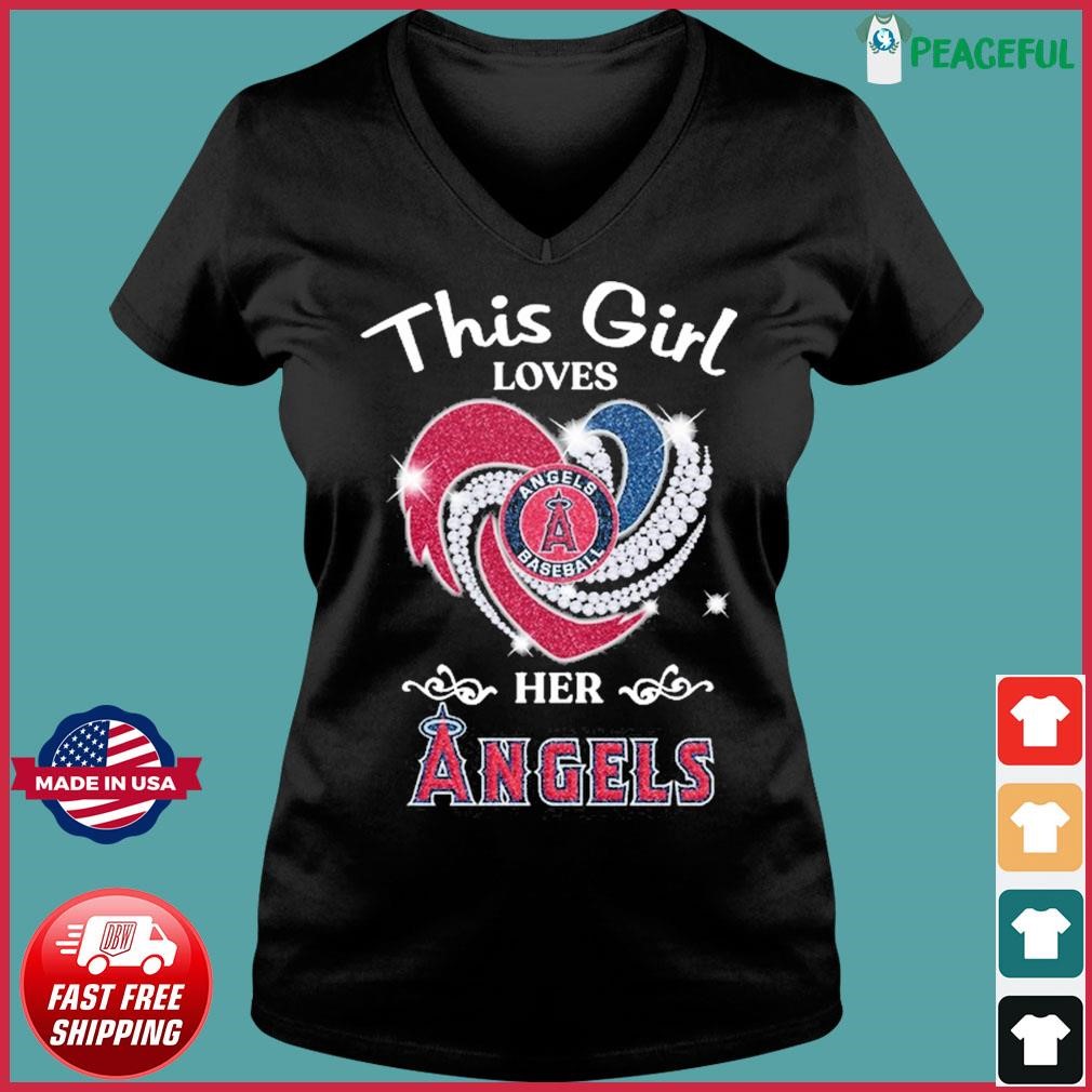 Los Angeles Angels Ladies T-Shirt, Ladies Angels Shirts, Angels Baseball  Shirts, Tees