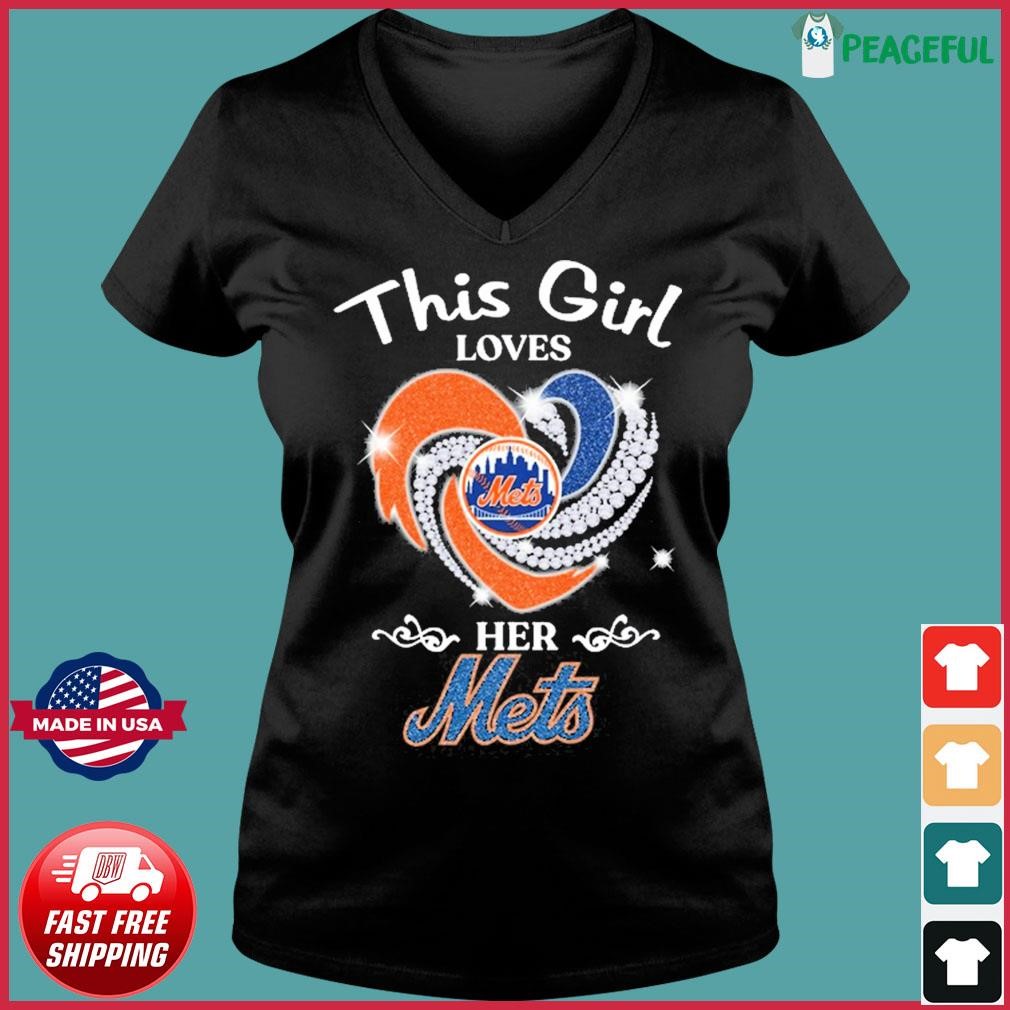 Unique New York Mets Tiny Heart Shape T-shirt - Jomagift