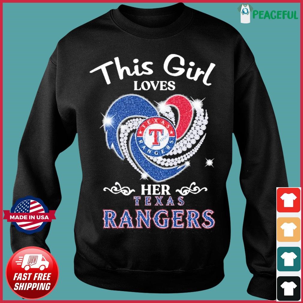 This girl loves her Texas rangers Shirt - Nvamerch