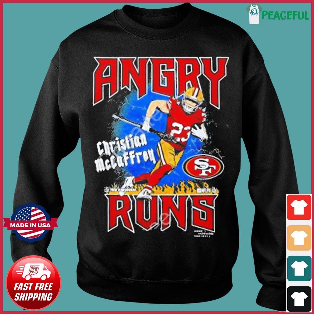 Angry Runs 49ers Christian Mccaffrey Shirt, hoodie, longsleeve, sweatshirt,  v-neck tee