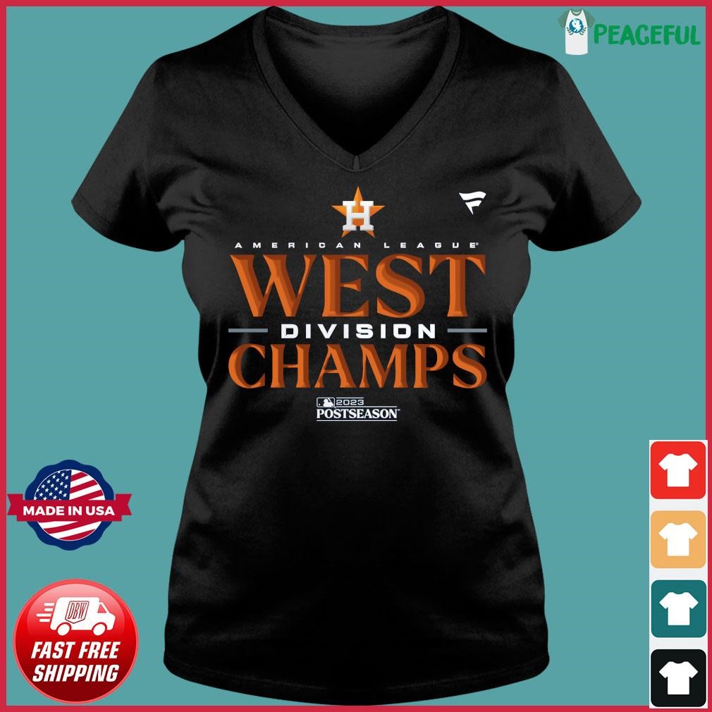 Official Houston astros American league west Division champions 2023 T-shirt,  hoodie, tank top, sweater and long sleeve t-shirt