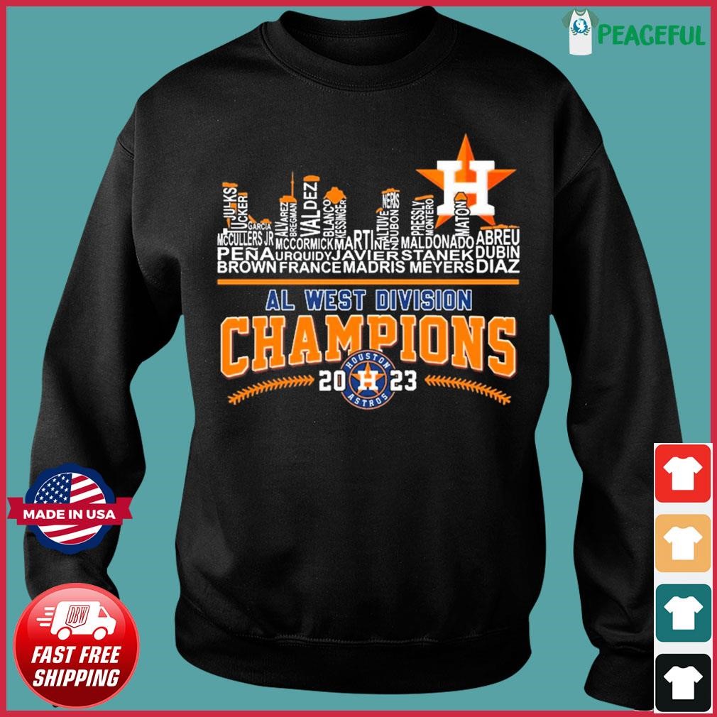 Houston Astros 2023 Baseball Team Names Skyline Champions Shirt