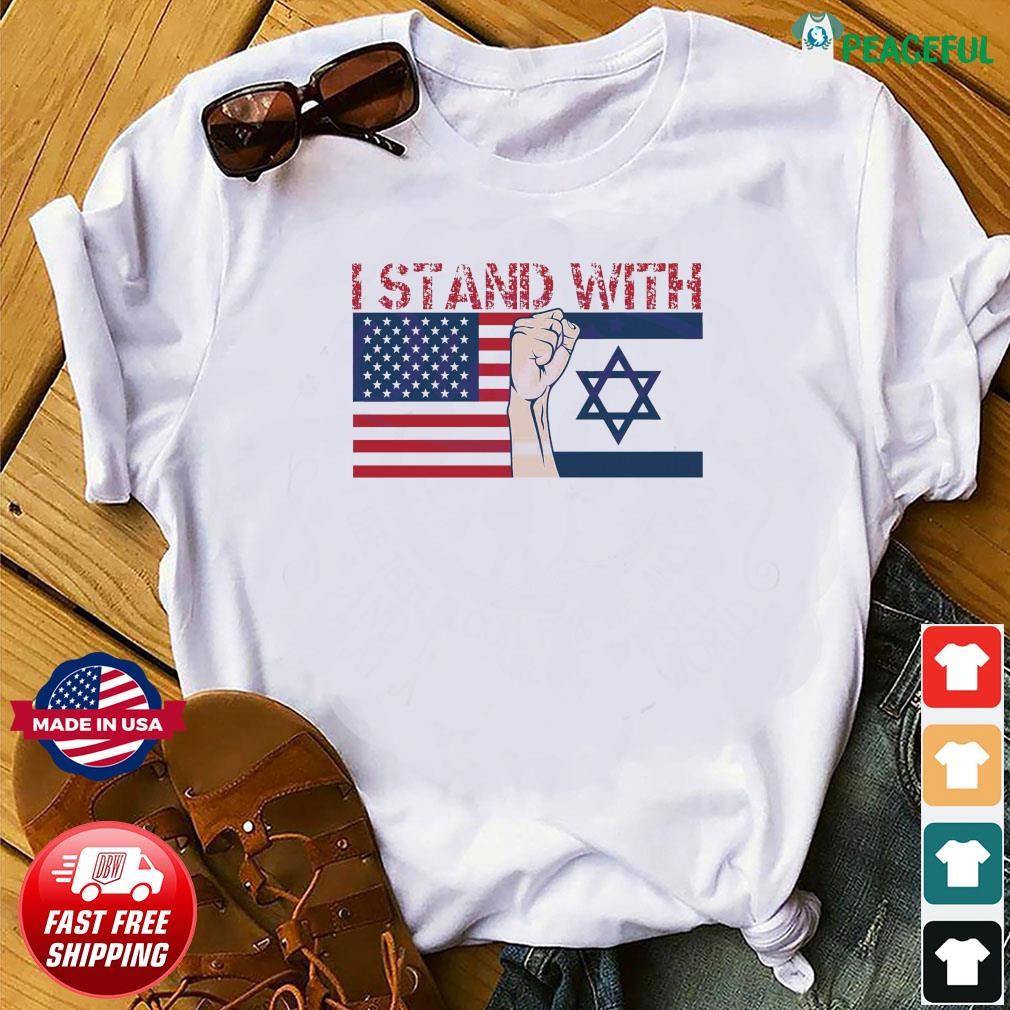 United Israel and USA Flags - Unisex T-Shirt