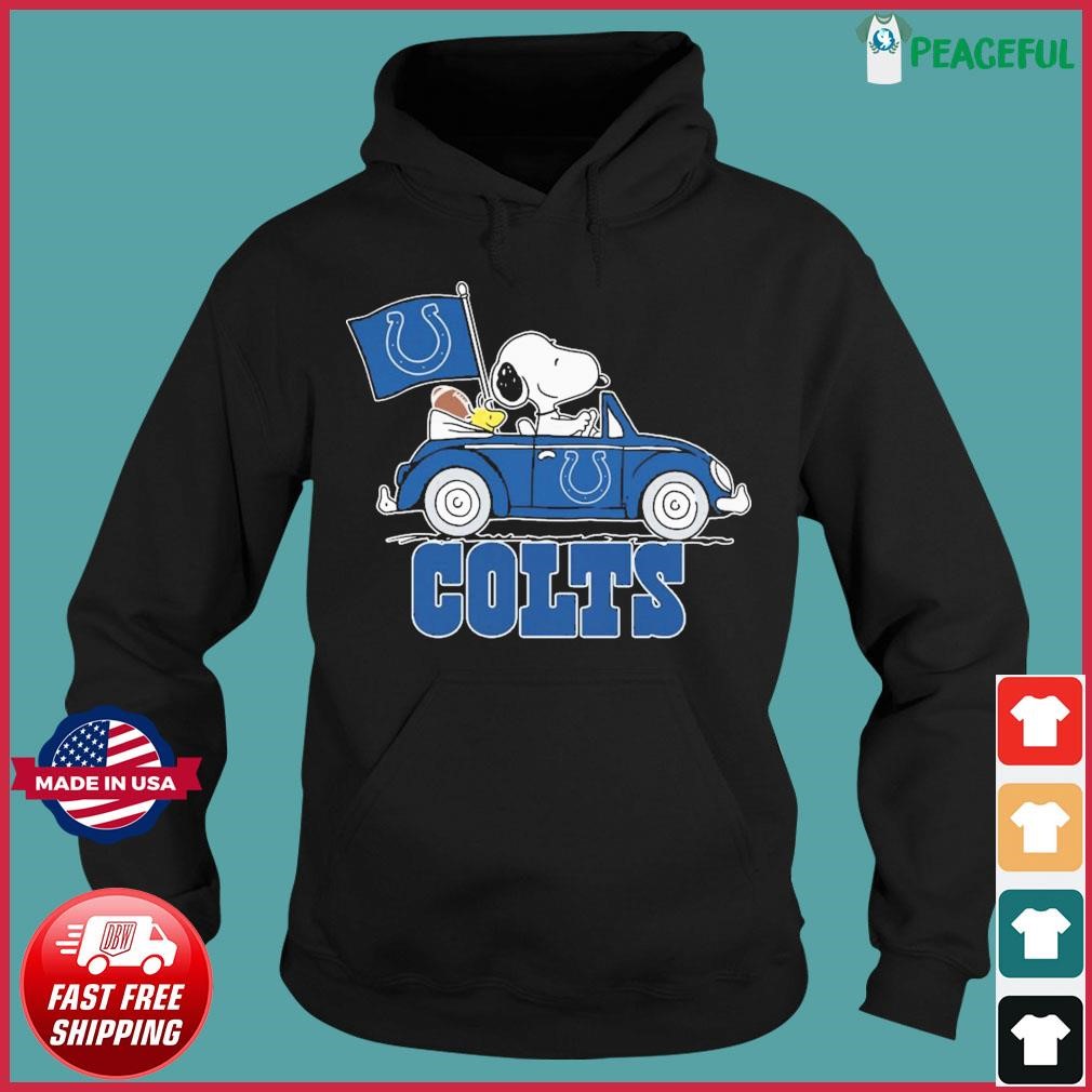 Official Snoopy and Woodstock drive Car Colts football shirt