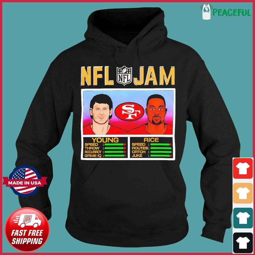 NFL Jam San Francisco 49ers Jerry Rice & Steve Young shirt, hoodie