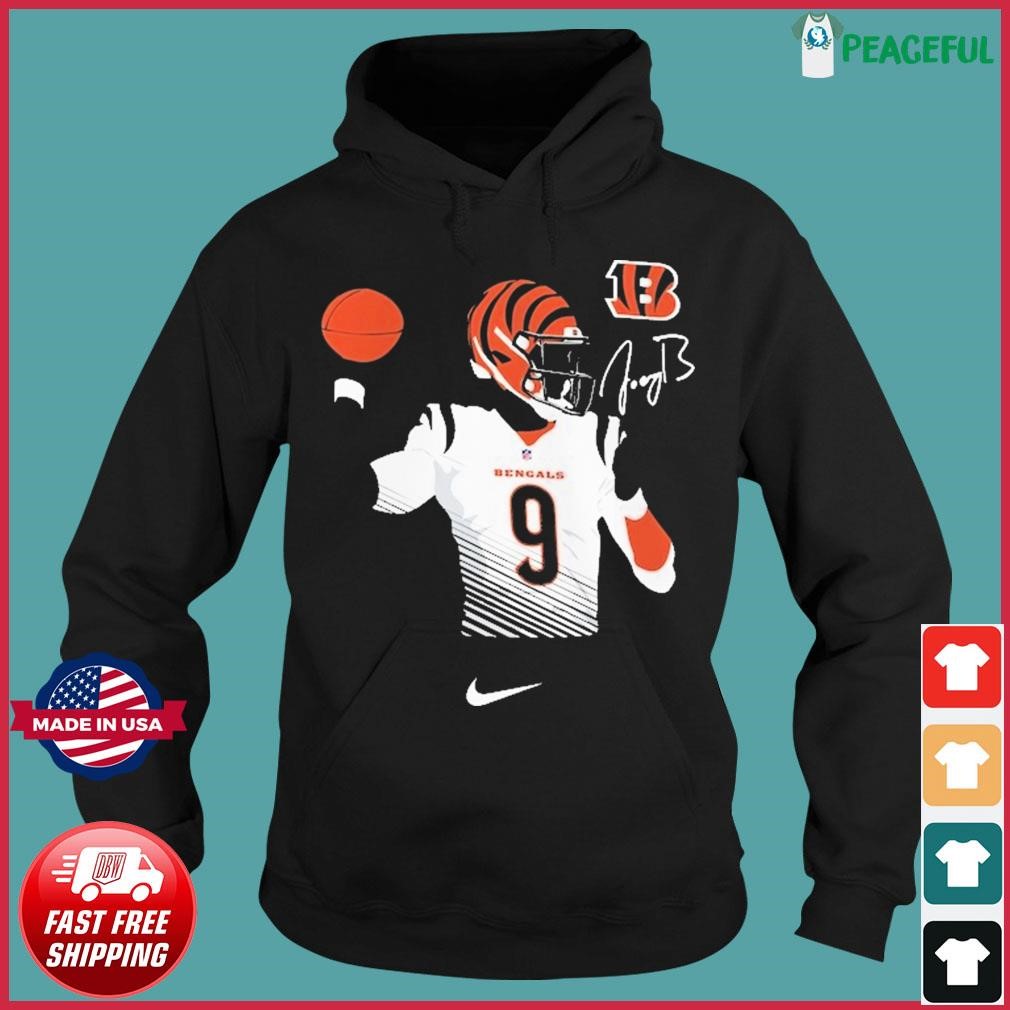 Joe Burrow Sweatshirt Nike Style Cincinnati Bengals White Shirt - Anynee