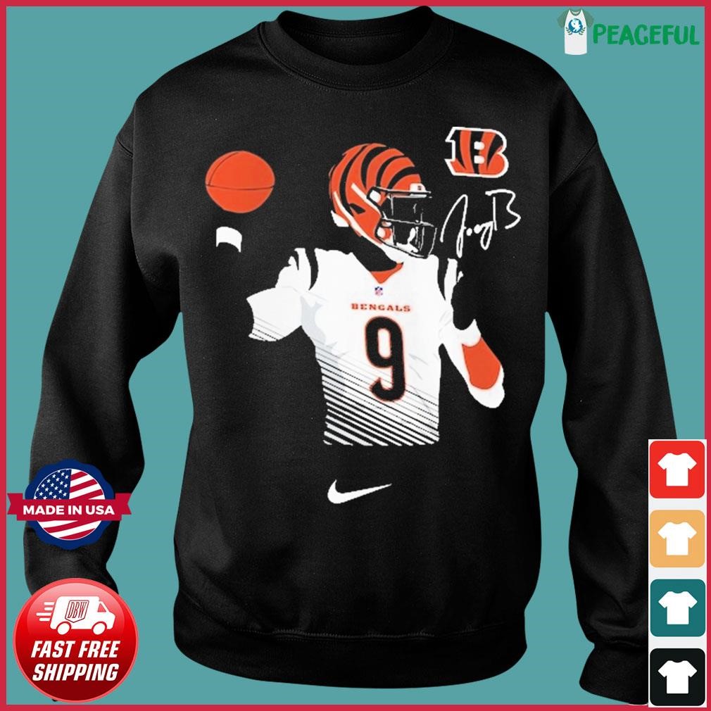 Joe Burrow Sweatshirt Nike Style Cincinnati Bengals White Shirt - Anynee