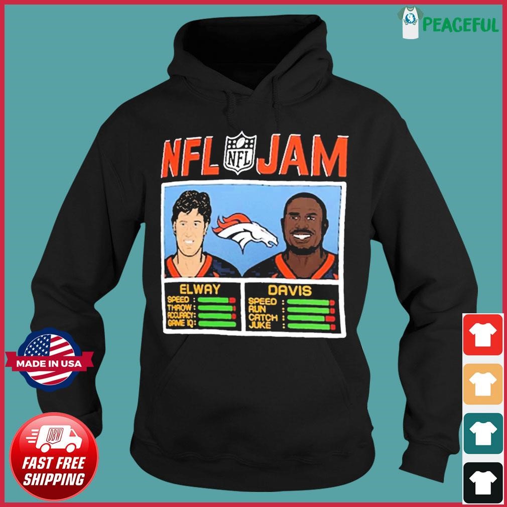 Nfl Jam Denver Broncos Elway and Davis shirt, hoodie, sweater, long sleeve  and tank top