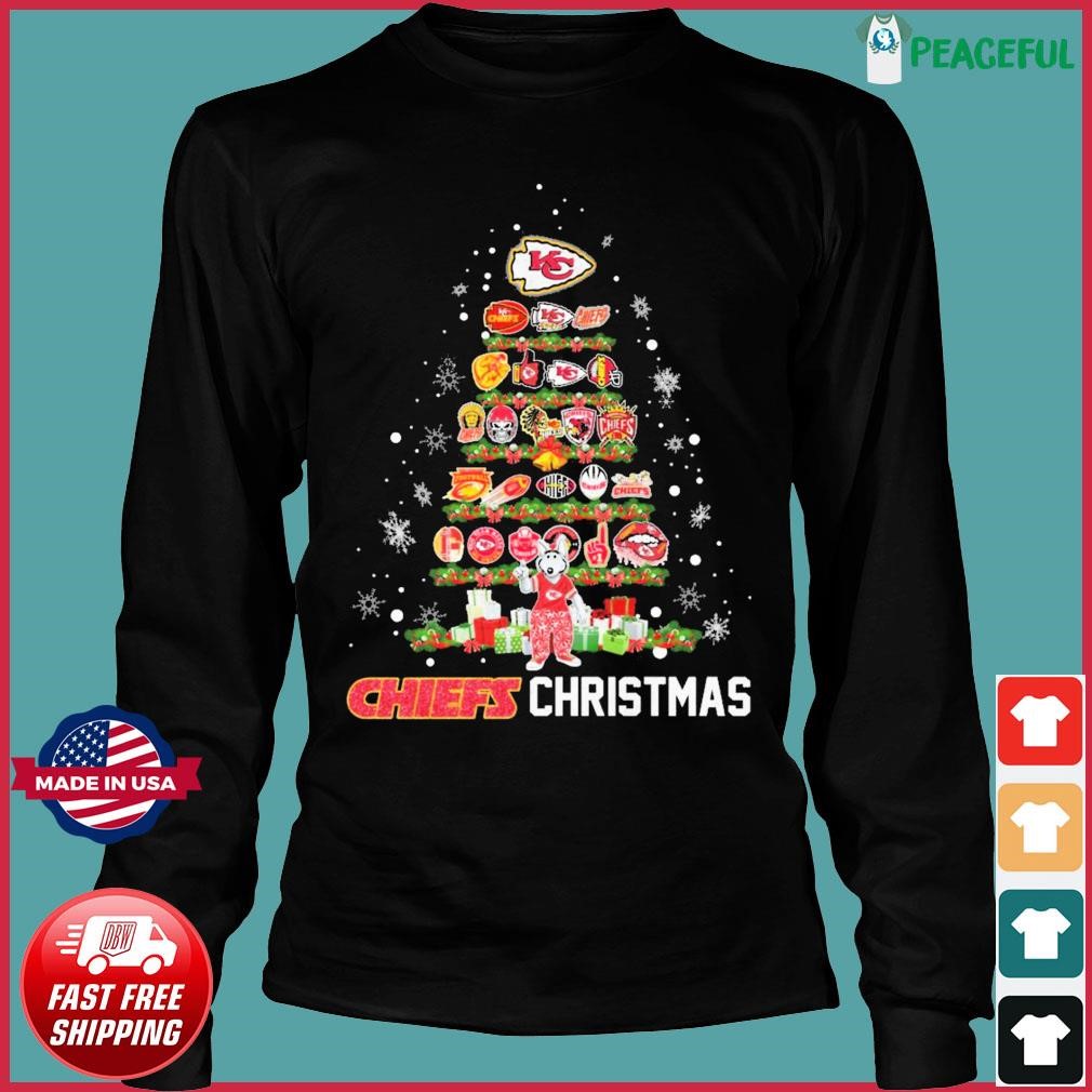 Kansas City Chiefs Christmas tree t-shirt, unisex shirt, longsleeve