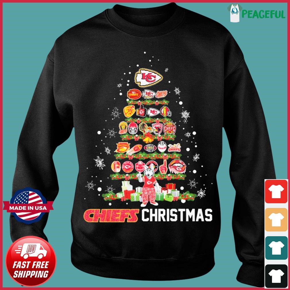 Merry And Bright NFL Kansas City Chiefs Christmas T-Shirts – The Database  Site Store