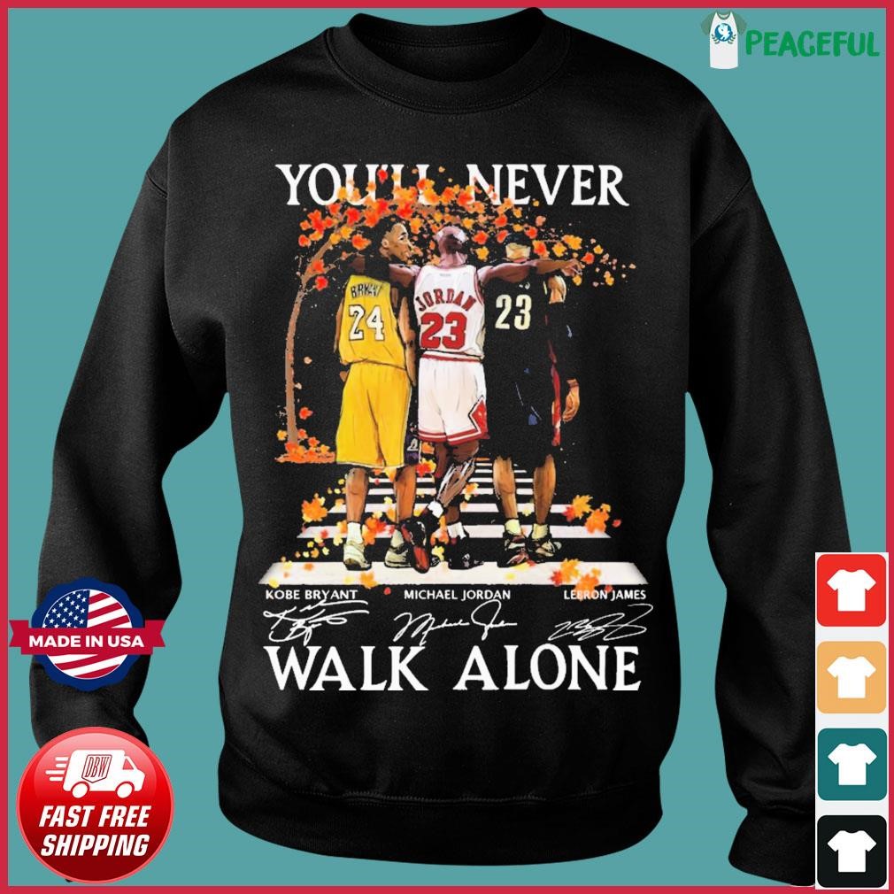 Kobe Bryant Michael Jordan and LeBron James Legends Friends signatures shirt,  hoodie, sweater, long sleeve and tank top