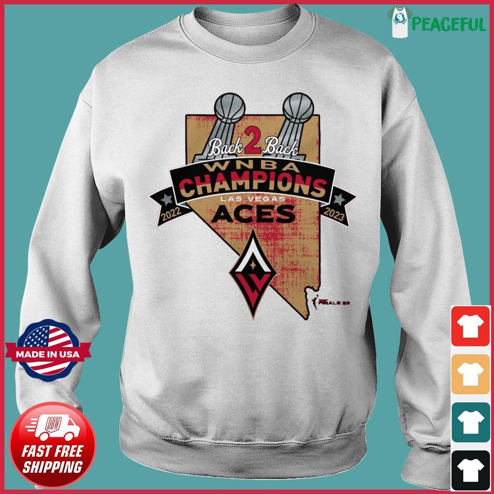 Las Vegas Aces Playa Society Back To Back Wnba 2022 - 2023 Finals Champions  Roster Shirt - Peanutstee