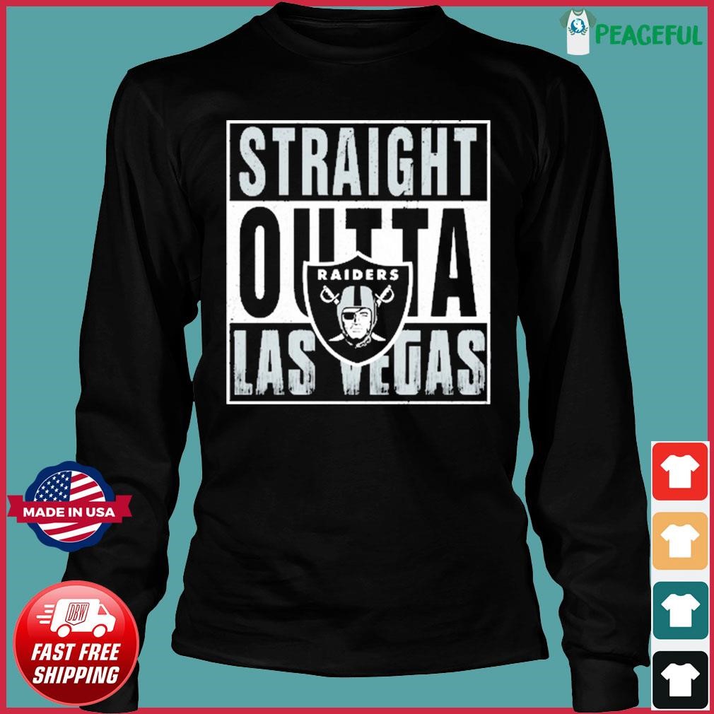  Mens Raider Skull Straight Outta Las Vegas T-Shirt