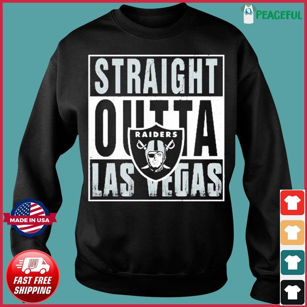  Mens Raider Skull Straight Outta Las Vegas T-Shirt