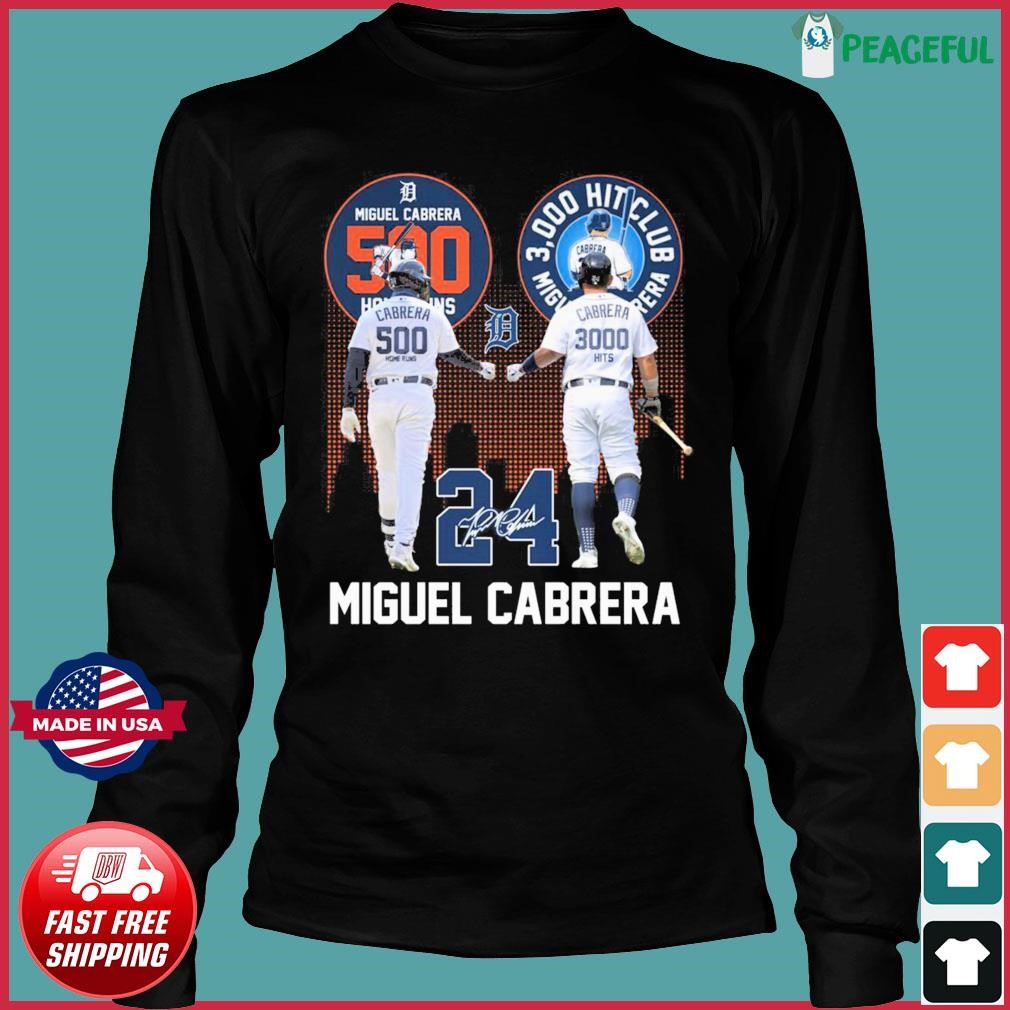 Detroit Tigers Miguel Cabrera 3000 Hits 500 Home Runs Signature T-Shirts,  hoodie, sweater, long sleeve and tank top