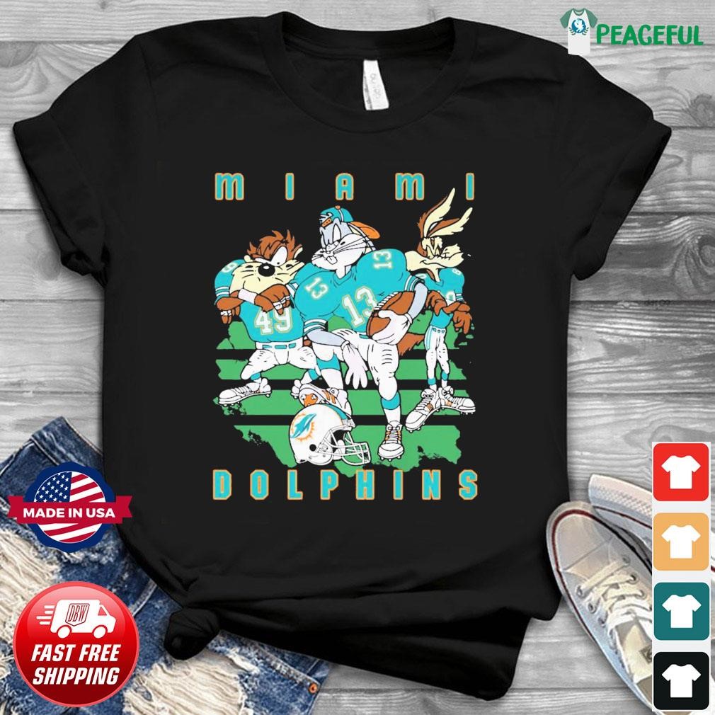 Vintage Miami Dolphins Looney Tunes Shirt - High-Quality Printed Brand