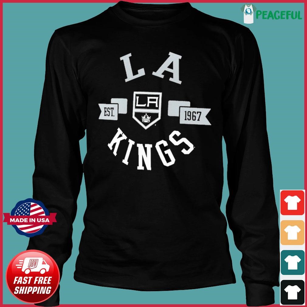 Los Angeles Kings G III 4Her by Carl Banks Black City Graphic Sport Fitted  Crewneck T Shirt - Limotees