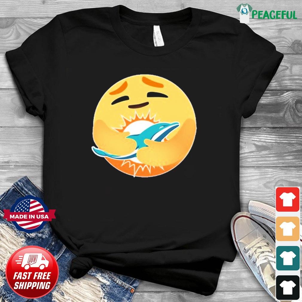 Love The Miami Dolphins Love Hug Facebook Care Emoji NFL Shirt, hoodie,  sweater, long sleeve and tank top