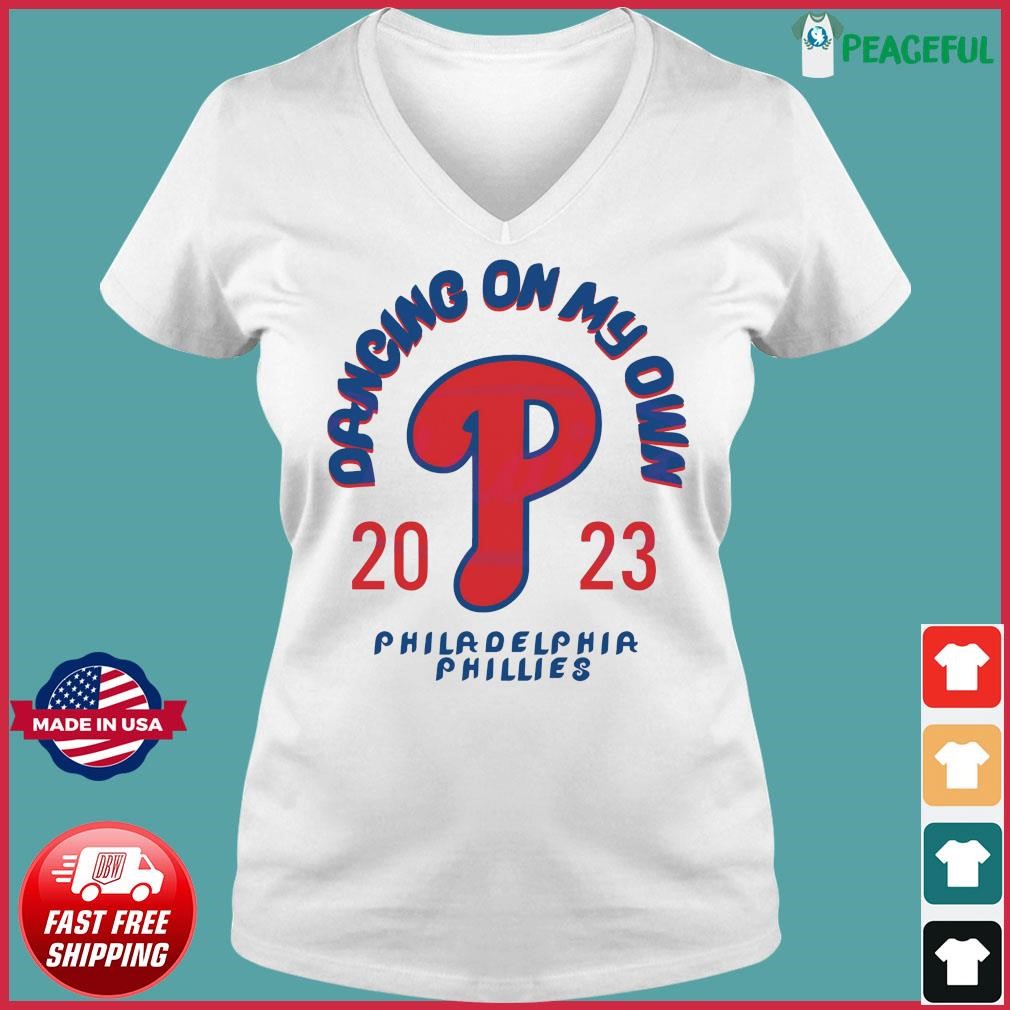 MLB Philadelphia Phillies Baseball Can't Stop Vs Phillies Women's V-Neck T- Shirt