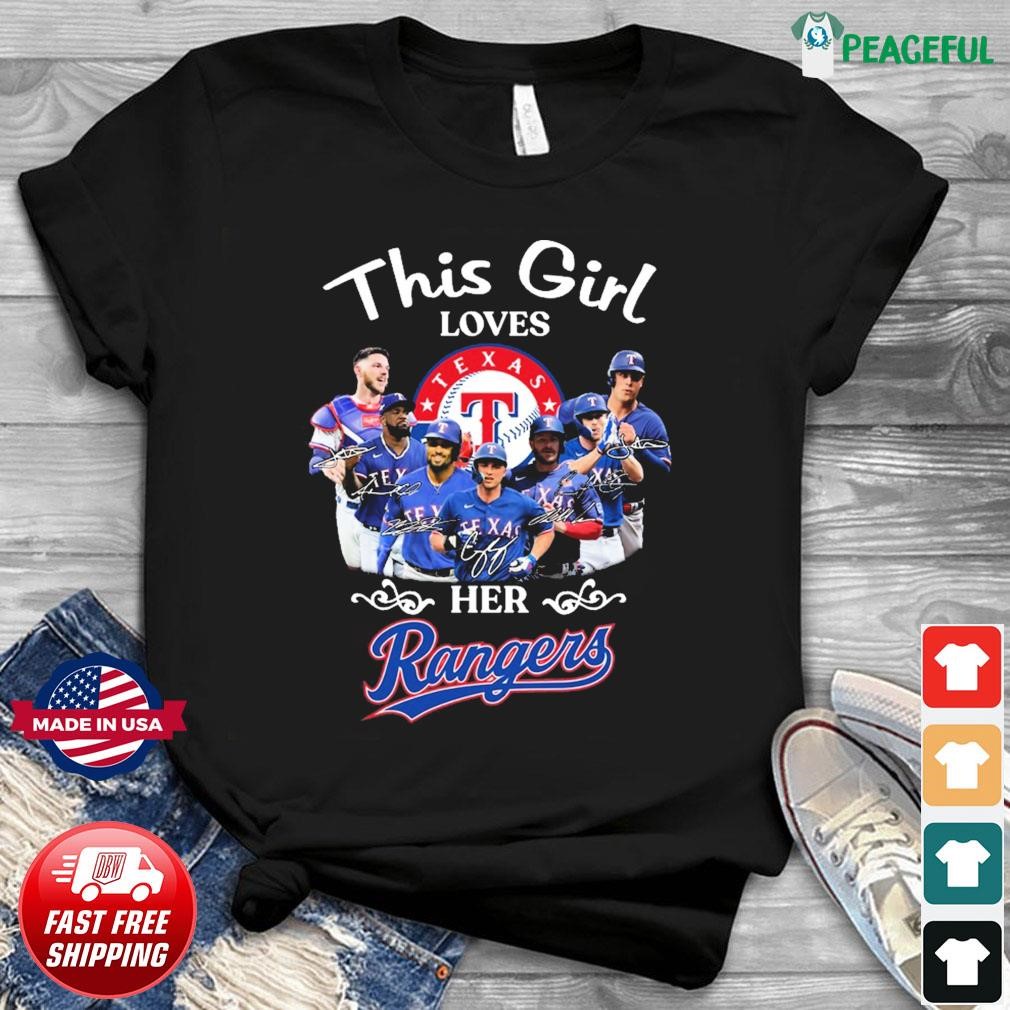 MLB This Girl Texas Rangers ALCS 2023 Signatures Shirt, hoodie, sweater,  long sleeve and tank top