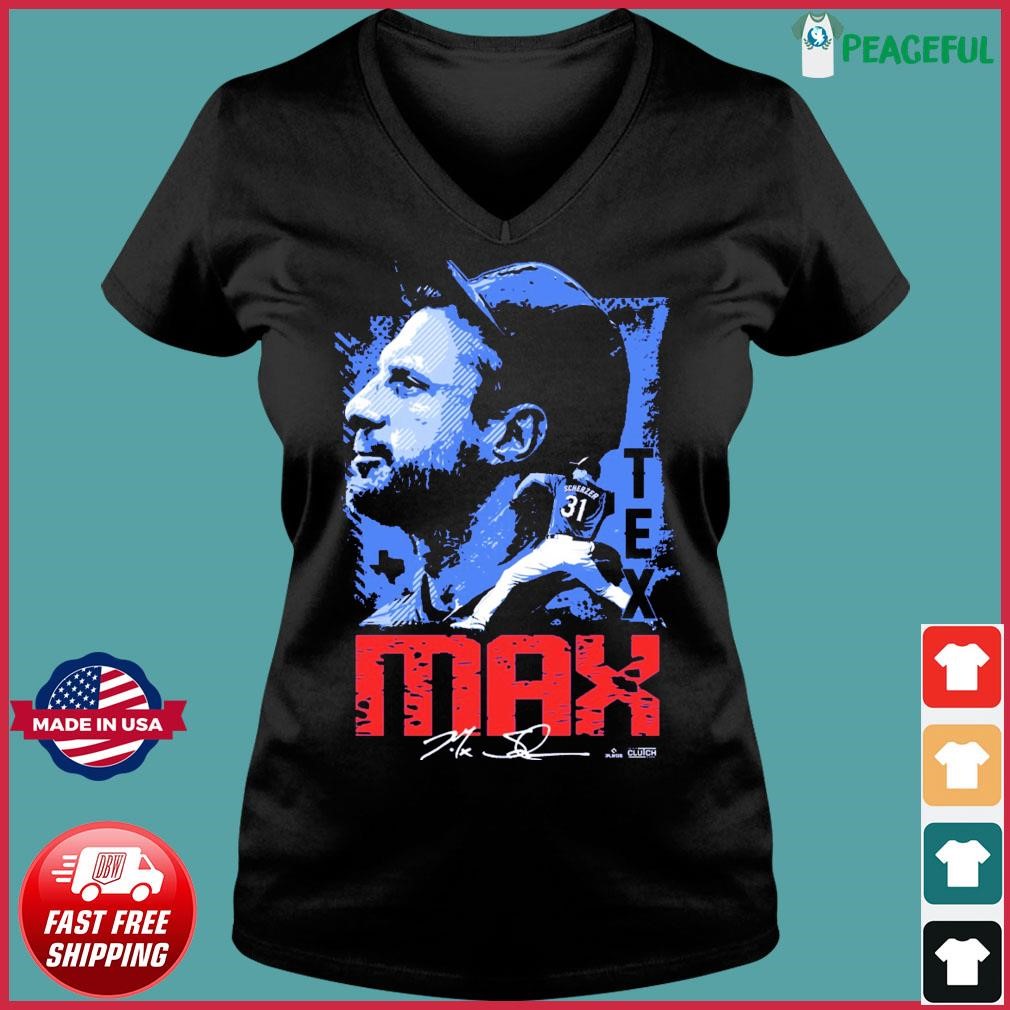 Get Max Scherzer Text Texas Rangers Shirt For Free Shipping • Custom Xmas  Gift