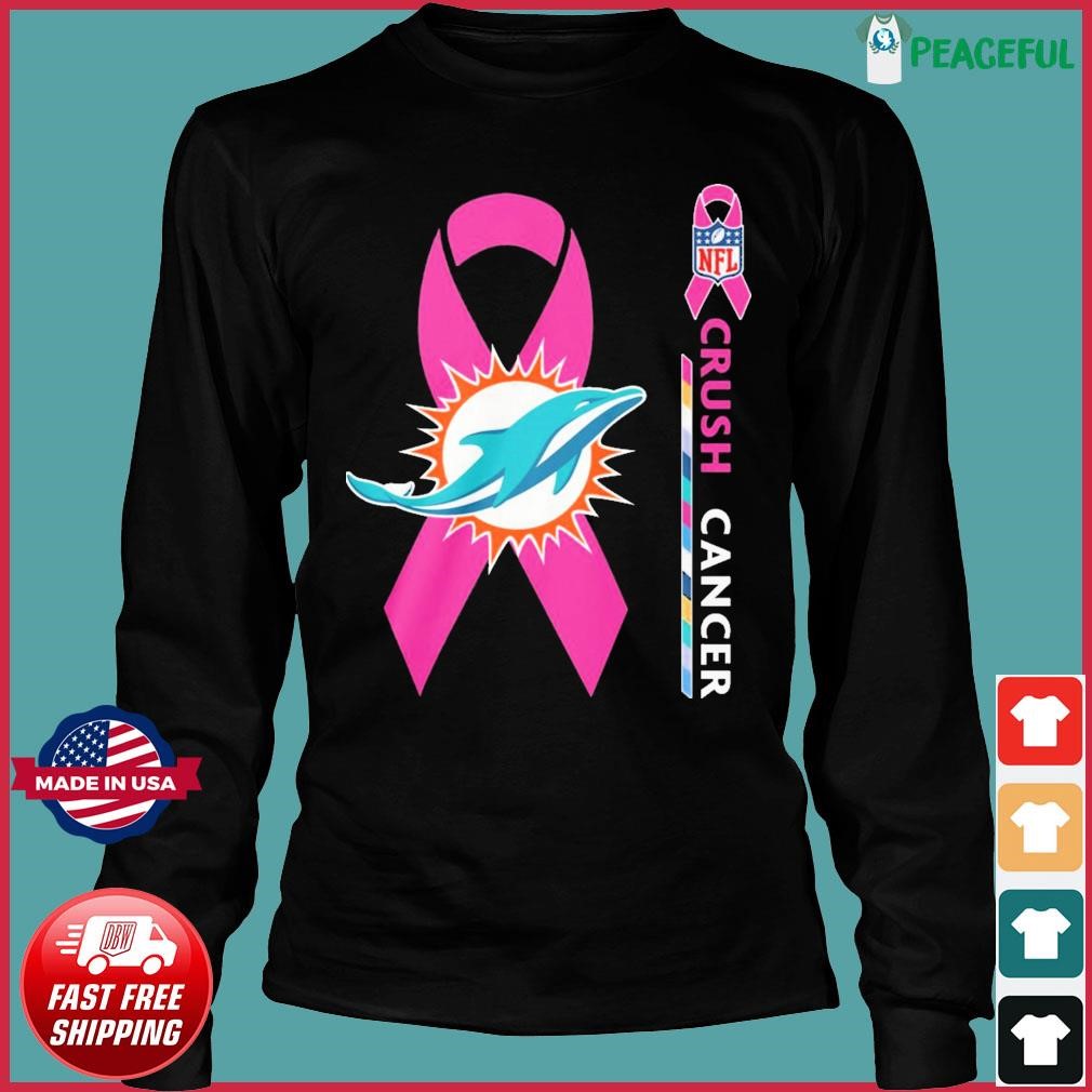 NFL x crush cancer miamI dolphins Shirt, hoodie, sweater, long sleeve and  tank top