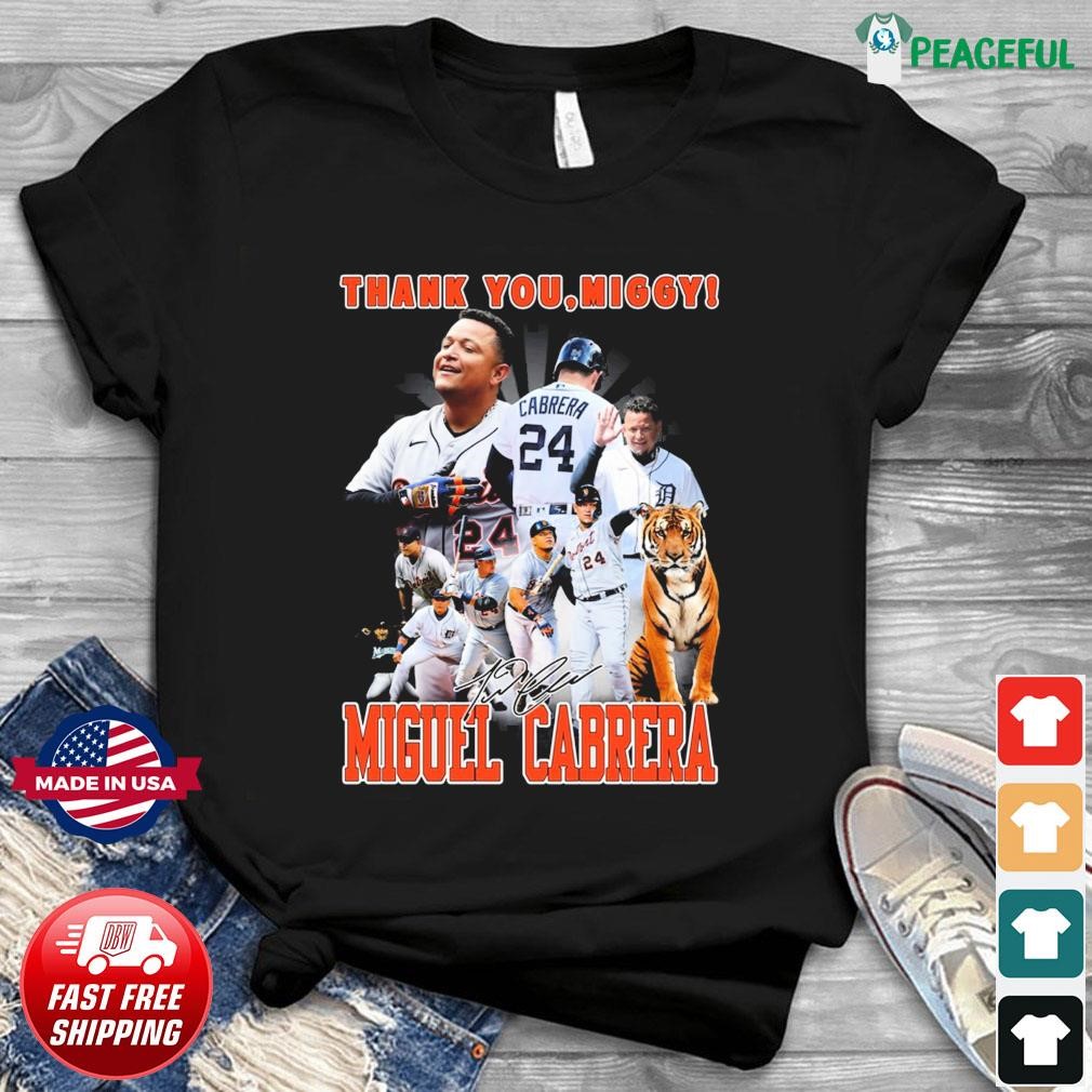 Thank You Miggy Miguel Cabrera Signature T-shirt,Sweater, Hoodie, And Long  Sleeved, Ladies, Tank Top