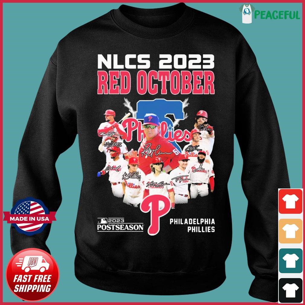 NLCS red october Philadelphia Phillies signatures shirt, hoodie