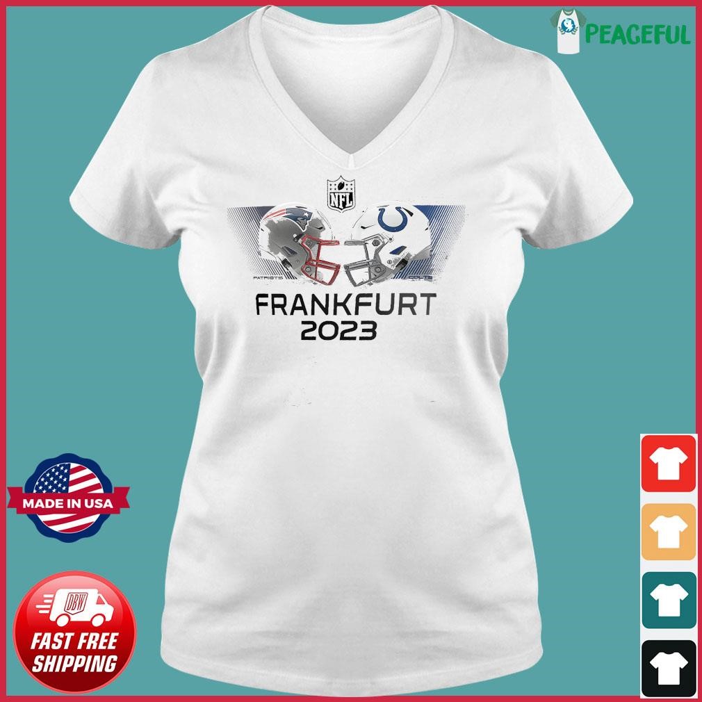 Nfl 2023 Germany Frankfurt Games Match Up Indianapolis Colts Vs New England  Patriots Shirt