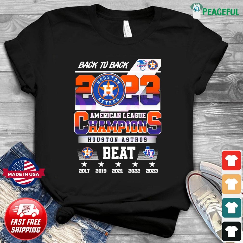 Back To Back American League Champions Houston Astros 2023 Shirt, hoodie,  sweater, long sleeve and tank top