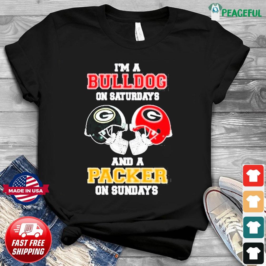 I'm A Bulldogs On Saturdays And A Packers On Sundays Helmet 2023 T